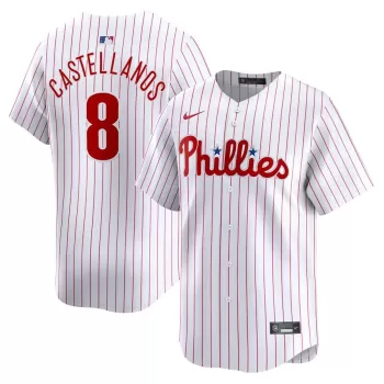 Men's Philadelphia Phillies Nick Castellanos Nike White Home Limited Player Jersey Men's Philadelphia Phillies Nick Castellanos Nike White Home Limited Player Jersey