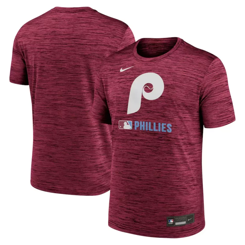 Men's Philadelphia Phillies Nike Burgundy Authentic Collection Velocity Performance Practice T-Shirt Men's Philadelphia Phillies Nike Burgundy Authentic Collection Velocity Performance Practice T-Shirt
