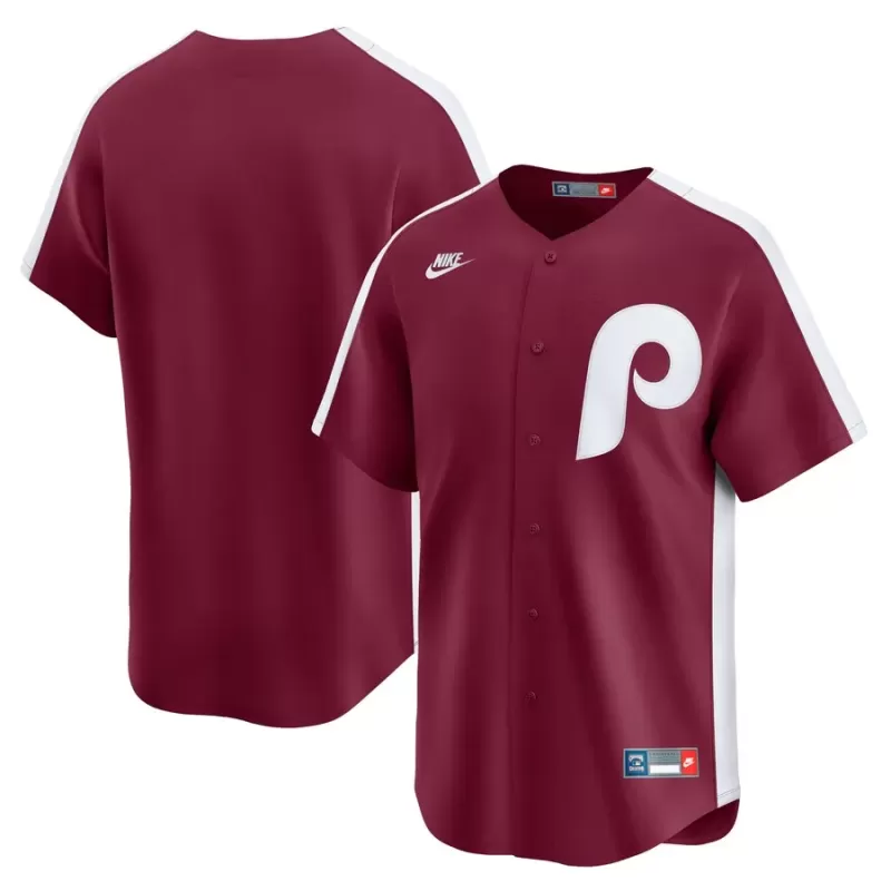 Men's Philadelphia Phillies Nike Burgundy Cooperstown Collection Limited Jersey Men's Philadelphia Phillies Nike Burgundy Cooperstown Collection Limited Jersey