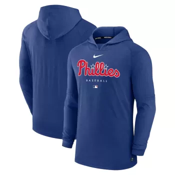 Men's Philadelphia Phillies Nike Heather Royal Authentic Collection Early Work Tri-Blend Performance Pullover Hoodie Men's Philadelphia Phillies Nike Heather Royal Authentic Collection Early Work Tri-Blend Performance Pullover Hoodie