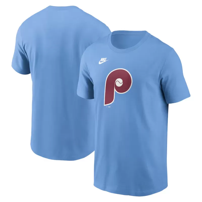 Men's Philadelphia Phillies Nike Light Blue Cooperstown Collection Team Logo T-Shirt Men's Philadelphia Phillies Nike Light Blue Cooperstown Collection Team Logo T-Shirt