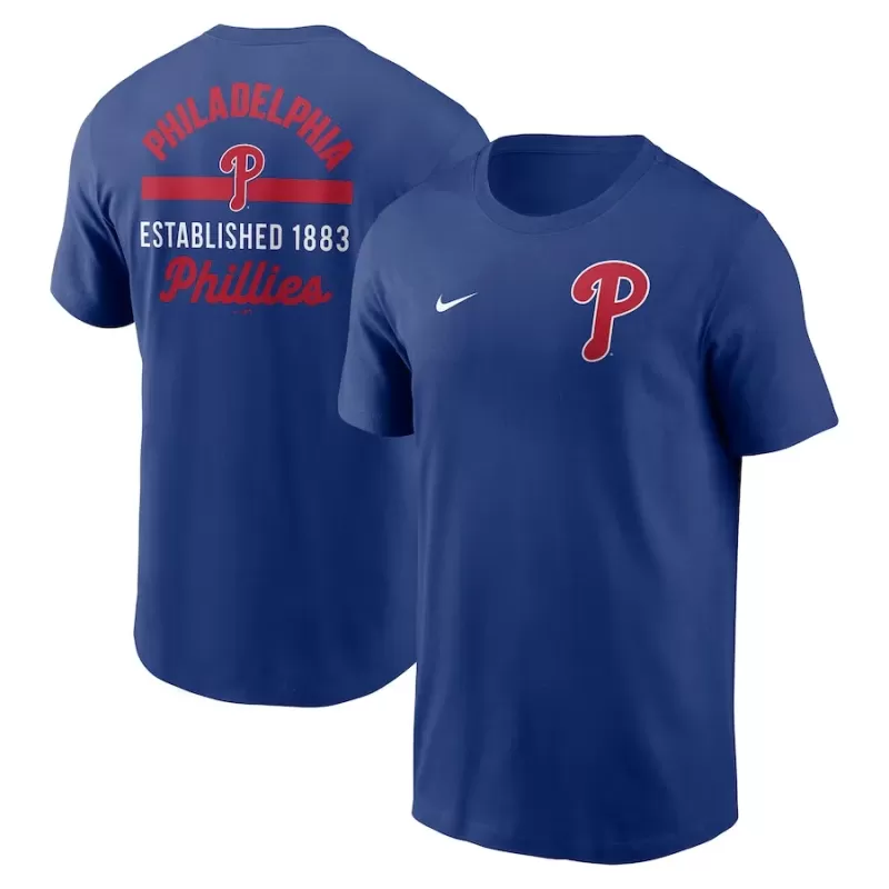 Men's Philadelphia Phillies Nike Navy 2-Hit T-Shirt Men's Philadelphia Phillies Nike Navy 2-Hit T-Shirt