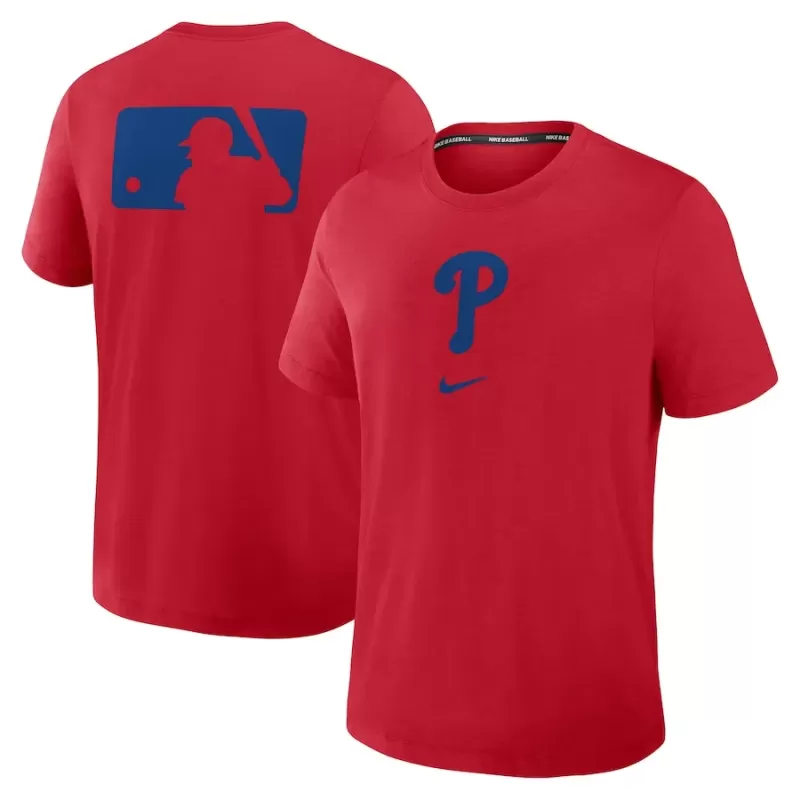 Men's Philadelphia Phillies Nike Red Authentic Collection Early Work Tri-Blend Performance T-Shirt Men's Philadelphia Phillies Nike Red Authentic Collection Early Work Tri-Blend Performance T-Shirt