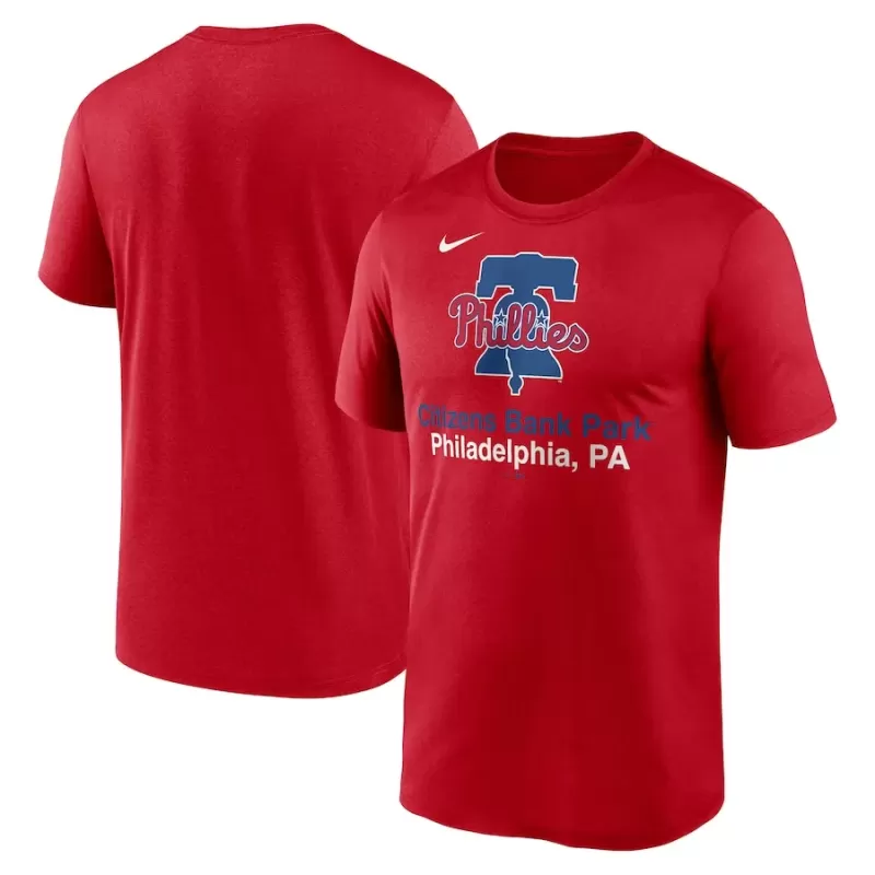 Men's Philadelphia Phillies Nike Red Stadium Legend Performance T-Shirt Men's Philadelphia Phillies Nike Red Stadium Legend Performance T-Shirt