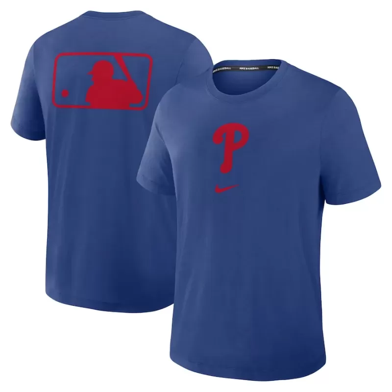 Men's Philadelphia Phillies Nike Royal Authentic Collection Early Work Tri-Blend Performance T-Shirt Men's Philadelphia Phillies Nike Royal Authentic Collection Early Work Tri-Blend Performance T-Shirt