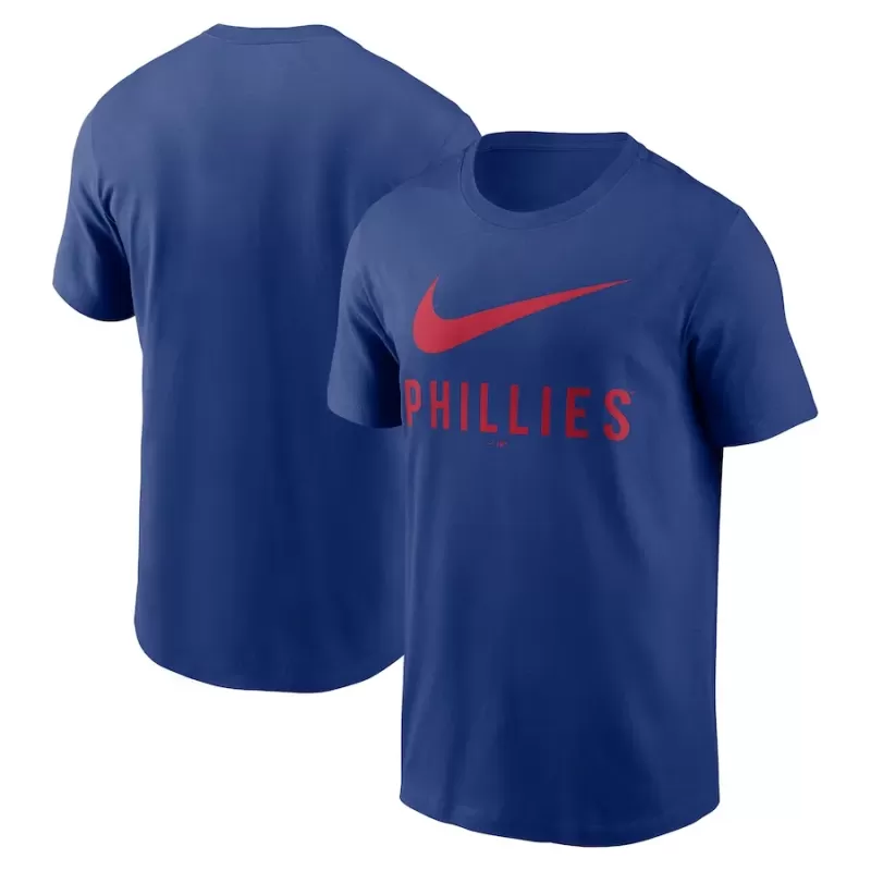 Men's Philadelphia Phillies Nike Royal Swoosh T-Shirt Men's Philadelphia Phillies Nike Royal Swoosh T-Shirt
