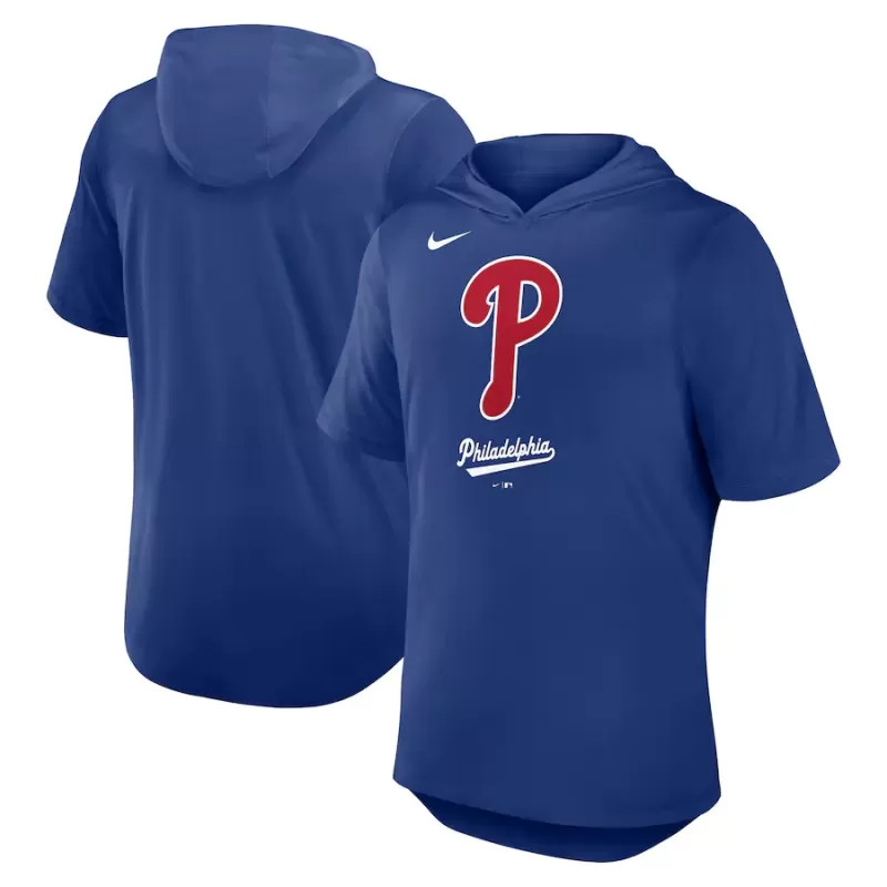 Men's Philadelphia Phillies Nike Royal Tri-Blend Hoodie T-Shirt Men's Philadelphia Phillies Nike Royal Tri-Blend Hoodie T-Shirt