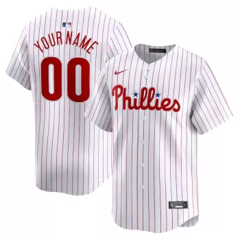 Men's Philadelphia Phillies Nike White Home Limited Custom Jersey Men's Philadelphia Phillies Nike White Home Limited Custom Jersey