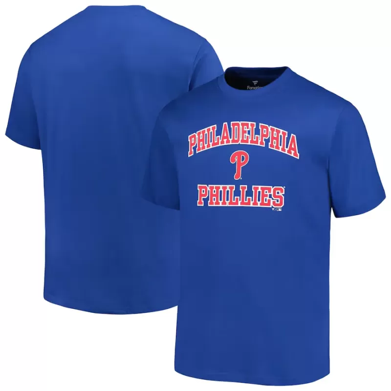Men's Philadelphia Phillies Profile Royal Big & Tall Heart & Soul T-Shirt Men's Philadelphia Phillies Profile Royal Big & Tall Heart & Soul T-Shirt