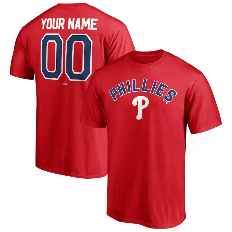 Men's Philadelphia Phillies Red Personalized Team Winning Streak Name & Number T-Shirt Men's Philadelphia Phillies Red Personalized Team Winning Streak Name & Number T-Shirt