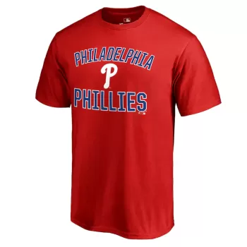 Men's Philadelphia Phillies Red Victory Arch T-Shirt Men's Philadelphia Phillies Red Victory Arch T-Shirt