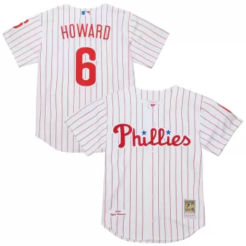 Men's Philadelphia Phillies Ryan Howard Mitchell & Ness White Cooperstown Collection Authentic Jersey Men's Philadelphia Phillies Ryan Howard Mitchell & Ness White Cooperstown Collection Authentic Jersey