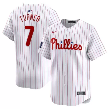 Men's Philadelphia Phillies Trea Turner Nike White 2024 MLB World Tour London Series Home Limited Player Jersey Men's Philadelphia Phillies Trea Turner Nike White 2024 MLB World Tour London Series Home Limited Player Jersey