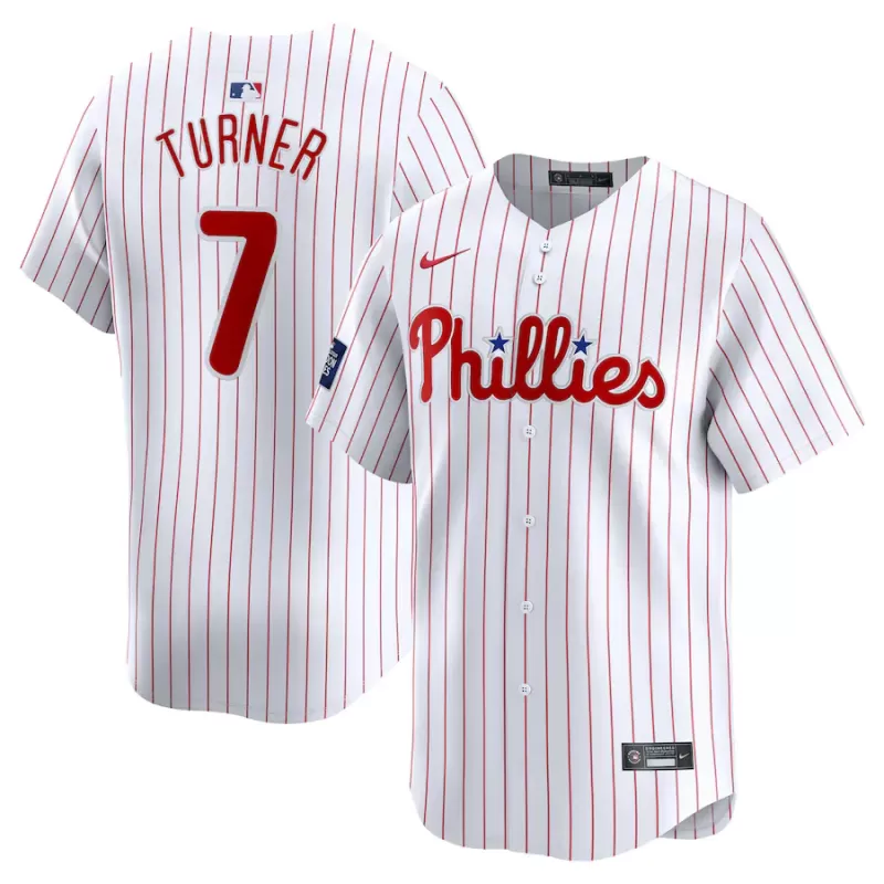 Men's Philadelphia Phillies Trea Turner Nike White 2024 MLB World Tour London Series Home Limited Player Jersey Men's Philadelphia Phillies Trea Turner Nike White 2024 MLB World Tour London Series Home Limited Player Jersey