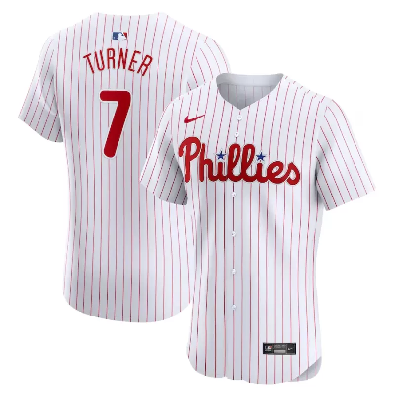Men's Philadelphia Phillies Trea Turner Nike White Home Elite Jersey
