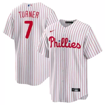 Men's Philadelphia Phillies Trea Turner Nike White Home Replica Player Jersey Men's Philadelphia Phillies Trea Turner Nike White Home Replica Player Jersey