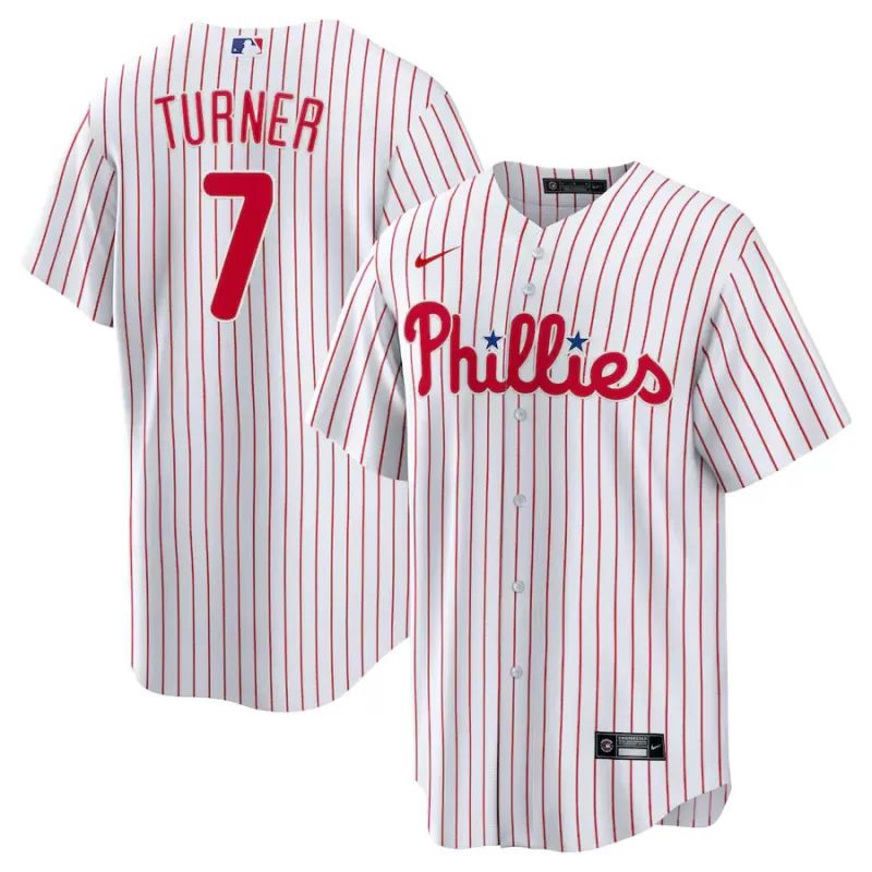 Men's Philadelphia Phillies Trea Turner Nike White Home Replica Player Jersey Men's Philadelphia Phillies Trea Turner Nike White Home Replica Player Jersey