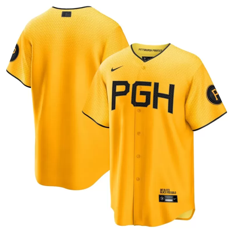 Men's Pittsburgh Pirates Nike Gold City Connect Replica Jersey Men's Pittsburgh Pirates Nike Gold City Connect Replica Jersey