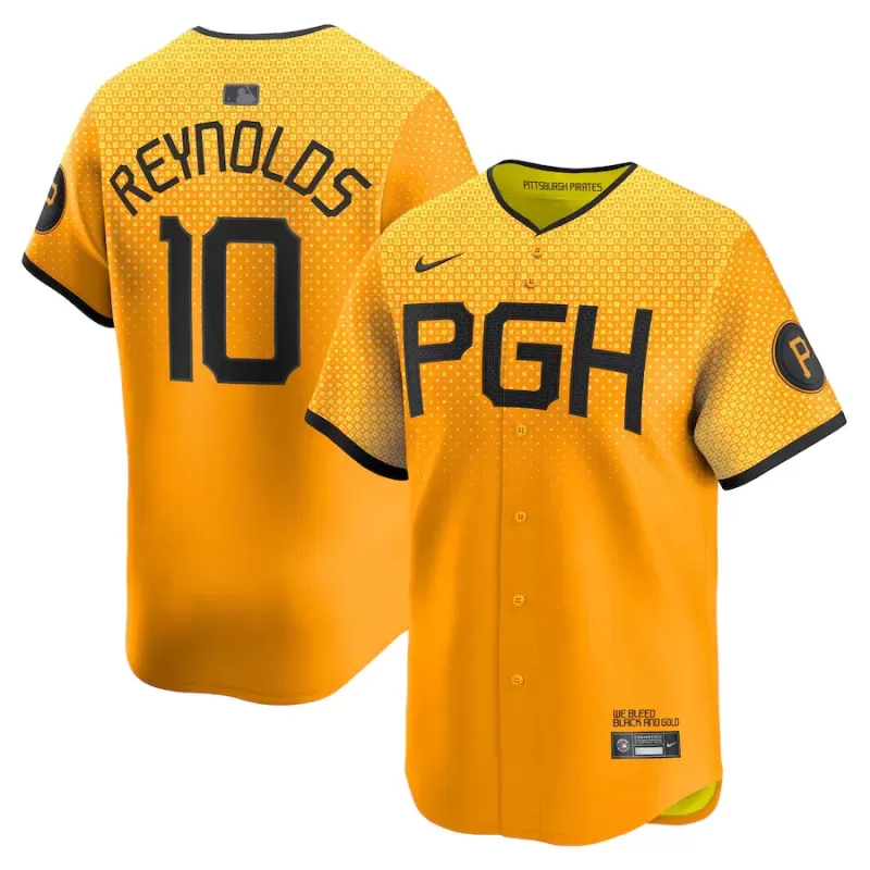 Men's Pittsburgh Pirates Bryan Reynolds Nike Gold City Connect Limited Player Jersey Men's Pittsburgh Pirates Bryan Reynolds Nike Gold City Connect Limited Player Jersey