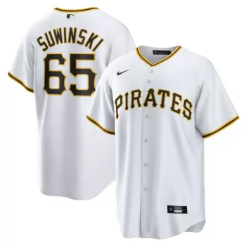 Men's Pittsburgh Pirates Jack Suwinski Nike White Home Replica Jersey Men's Pittsburgh Pirates Jack Suwinski Nike White Home Replica Jersey