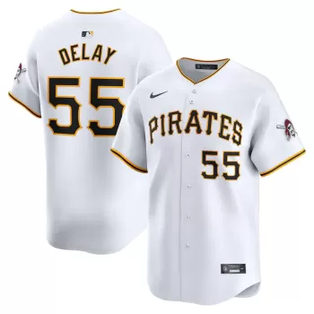Men's Pittsburgh Pirates Jason Delay Nike White Home Limited Player Jersey Men's Pittsburgh Pirates Jason Delay Nike White Home Limited Player Jersey