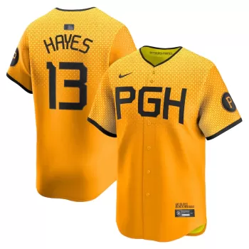Men's Pittsburgh Pirates Ke'Bryan Hayes Nike Gold City Connect Limited Player Jersey Men's Pittsburgh Pirates Ke'Bryan Hayes Nike Gold City Connect Limited Player Jersey