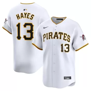 Men's Pittsburgh Pirates Ke'Bryan Hayes Nike White Home Limited Player Jersey Men's Pittsburgh Pirates Ke'Bryan Hayes Nike White Home Limited Player Jersey