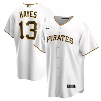 Men's Pittsburgh Pirates Ke'Bryan Hayes Nike White Home Replica Jersey Men's Pittsburgh Pirates Ke'Bryan Hayes Nike White Home Replica Jersey