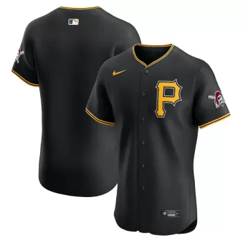 Men's Pittsburgh Pirates Nike Black Alternate Vapor Premier Elite Patch Jersey Men's Pittsburgh Pirates Nike Black Alternate Vapor Premier Elite Patch Jersey