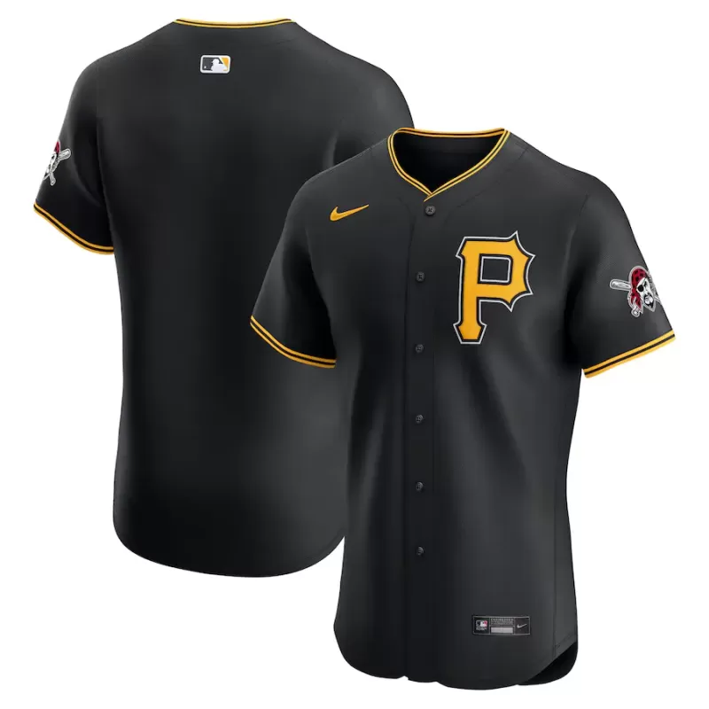 Men's Pittsburgh Pirates Nike Black Alternate Vapor Premier Elite Patch Jersey Men's Pittsburgh Pirates Nike Black Alternate Vapor Premier Elite Patch Jersey