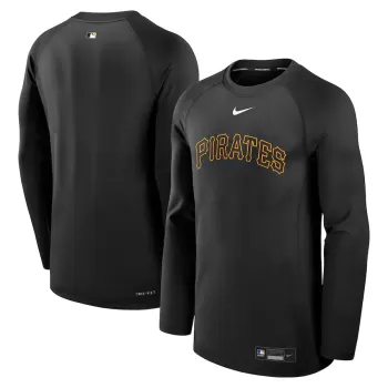 Men's Pittsburgh Pirates Nike Black Authentic Collection Game Time Raglan Performance Long Sleeve T-Shirt Men's Pittsburgh Pirates Nike Black Authentic Collection Game Time Raglan Performance Long Sleeve T-Shirt
