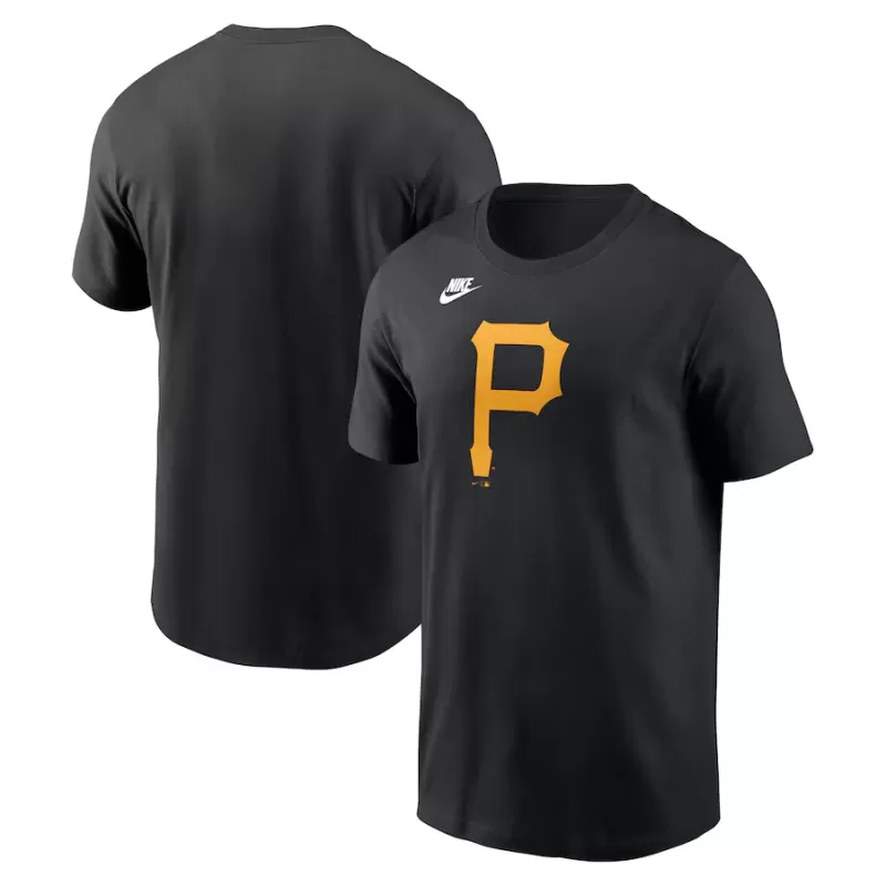 Men's Pittsburgh Pirates Nike Black Cooperstown Collection Team Logo T-Shirt Men's Pittsburgh Pirates Nike Black Cooperstown Collection Team Logo T-Shirt