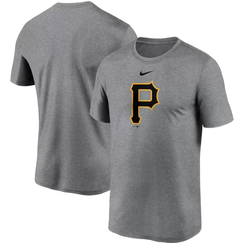 Men's Pittsburgh Pirates Nike Gray Large Logo Legend Performance T-Shirt Men's Pittsburgh Pirates Nike Gray Large Logo Legend Performance T-Shirt