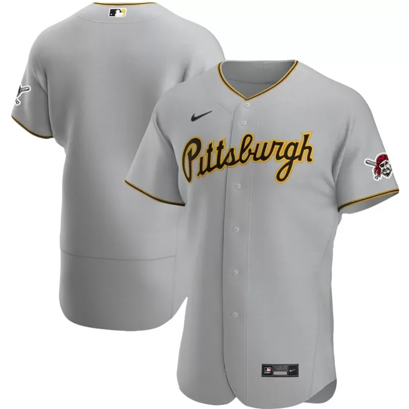 Men's Pittsburgh Pirates Nike Gray Road Authentic Team Jersey Men's Pittsburgh Pirates Nike Gray Road Authentic Team Jersey