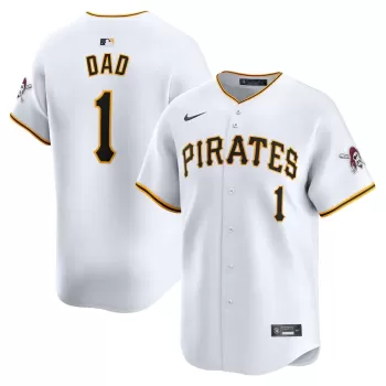 Men's Pittsburgh Pirates Nike White #1 Dad Home Limited Jersey Men's Pittsburgh Pirates Nike White #1 Dad Home Limited Jersey