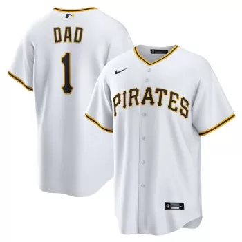 Men's Pittsburgh Pirates Nike White #1 Dad Home Replica Jersey Men's Pittsburgh Pirates Nike White #1 Dad Home Replica Jersey