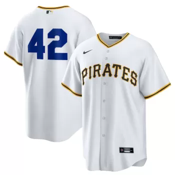 Men's Pittsburgh Pirates Nike White Home 2025 Jackie Robinson Day Replica Jersey Men's Pittsburgh Pirates Nike White Home 2025 Jackie Robinson Day Replica Jersey