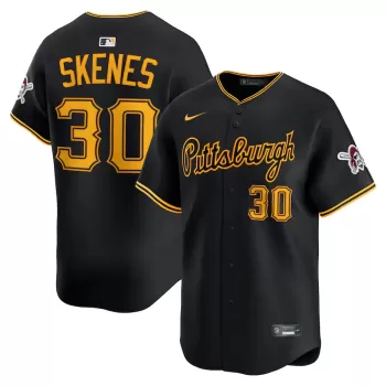 Men's Pittsburgh Pirates Paul Skenes Nike Black Alternate 2 Limited Jersey