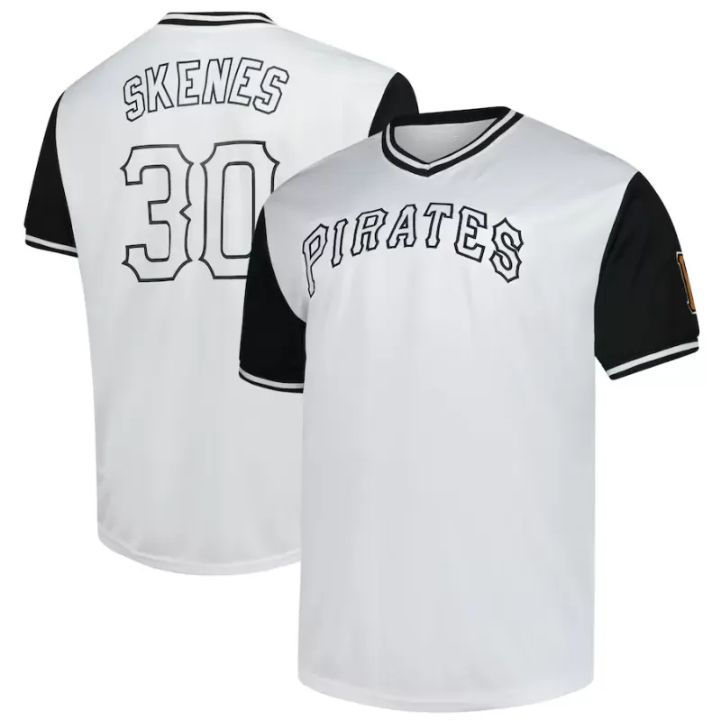 Men's Pittsburgh Pirates Paul Skenes Profile White Big & Tall Birdeye T-Shirt