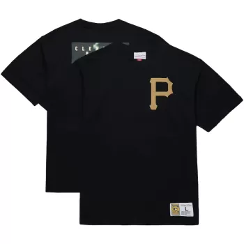 Men's Pittsburgh Pirates Roberto Clemente Mitchell & Ness Black Legends Collection Vintage Logo T-Shirt
