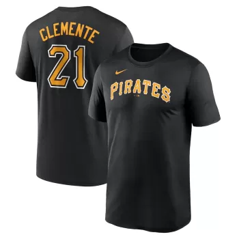 Men's Pittsburgh Pirates Roberto Clemente Nike Black Legend Name and Number Home T-Shirt