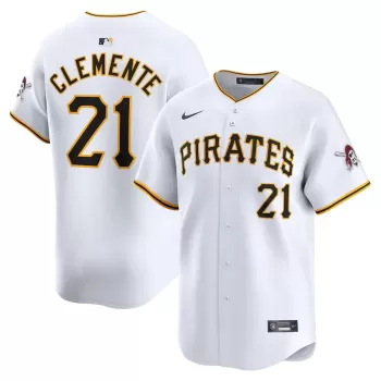 Men's Pittsburgh Pirates Roberto Clemente Nike White Home Limited Player Jersey Men's Pittsburgh Pirates Roberto Clemente Nike White Home Limited Player Jersey