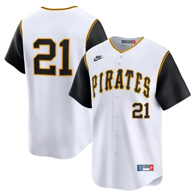 Men's Pittsburgh Pirates Roberto Clemente Nike White Throwback Cooperstown Limited Jersey Men's Pittsburgh Pirates Roberto Clemente Nike White Throwback Cooperstown Limited Jersey