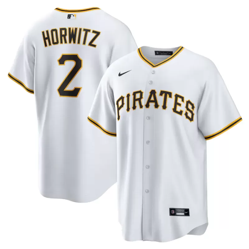 Men's Pittsburgh Pirates Spencer Horwitz Nike White Home Replica Jersey