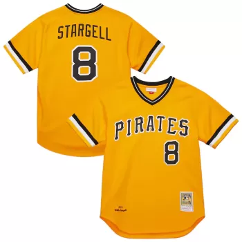 Men's Pittsburgh Pirates Willie Stargell Mitchell & Ness Gold 1979 Throwback Authentic Jersey Men's Pittsburgh Pirates Willie Stargell Mitchell & Ness Gold 1979 Throwback Authentic Jersey
