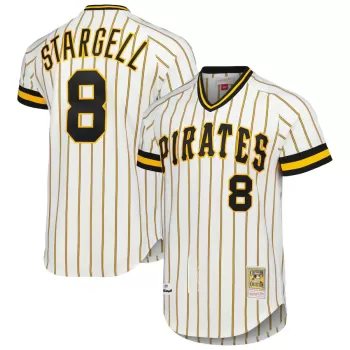 Men's Pittsburgh Pirates Willie Stargell Mitchell & Ness White Cooperstown Collection 1979 Authentic Jersey Men's Pittsburgh Pirates Willie Stargell Mitchell & Ness White Cooperstown Collection 1979 Authentic Jersey