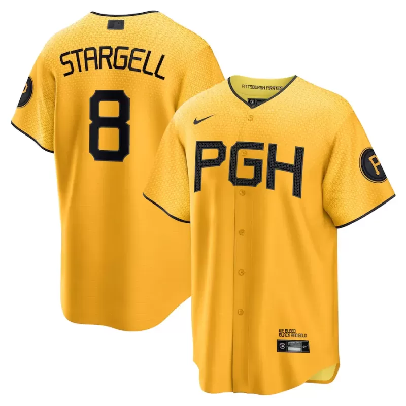 Men's Pittsburgh Pirates Willie Stargell Nike Gold City Connect Replica Player Jersey Men's Pittsburgh Pirates Willie Stargell Nike Gold City Connect Replica Player Jersey