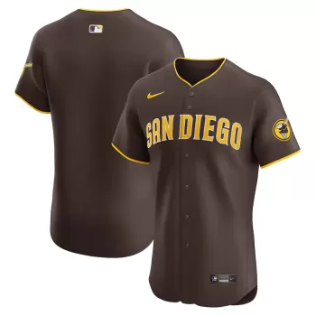 Men's San Diego Padres Nike Brown Road Vapor Premier Elite Patch Jersey Men's San Diego Padres Nike Brown Road Vapor Premier Elite Patch Jersey