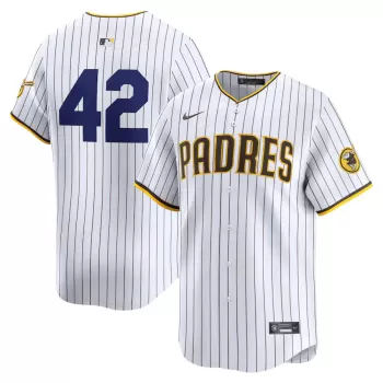 Men's San Diego Padres Nike White 2024 Jackie Robinson Day Home Limited Jersey Men's San Diego Padres Nike White 2024 Jackie Robinson Day Home Limited Jersey