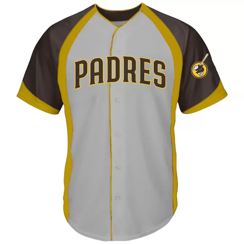 Men's San Diego Padres Profile Gray Big & Tall Colorblock Team Fashion Jersey Men's San Diego Padres Profile Gray Big & Tall Colorblock Team Fashion Jersey